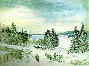 broderna von wrights vinterlandskap fran savolax Sweden oil painting artist